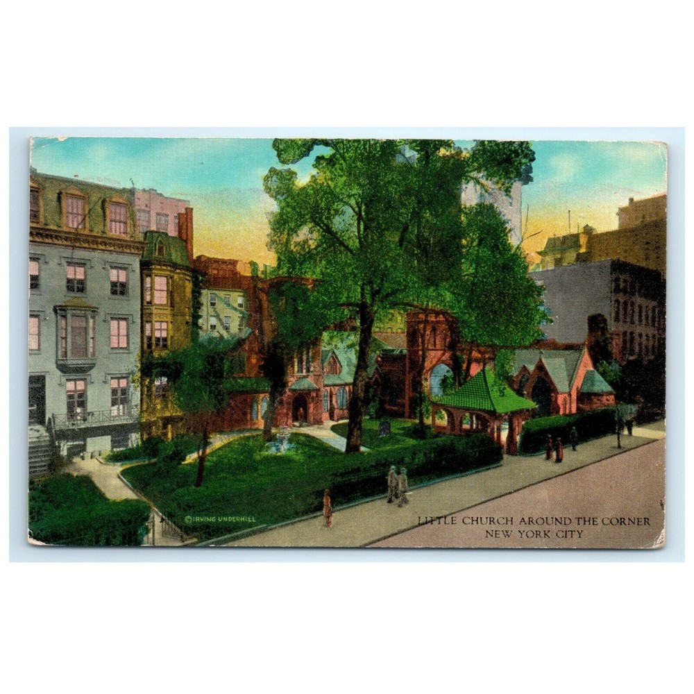 Vintage Postcard Little Church Around the Corner New York City NYC Posted 1932